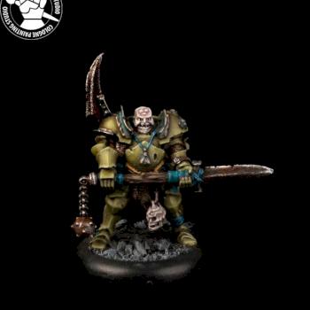 Warhammer FB/AoS Chaos warriors Champion of Nurgle by cologne painting studio