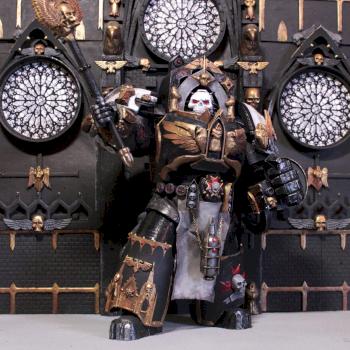 Chaplain of the Black Templar in Terminator armor. by demiurge_rus