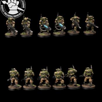Warhammer 40K Astra Militarum Shock Troops by cologne painting studio