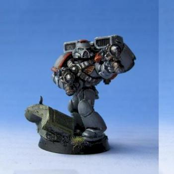Emperors Fist Assault Space Marine with Flamer by fraggL