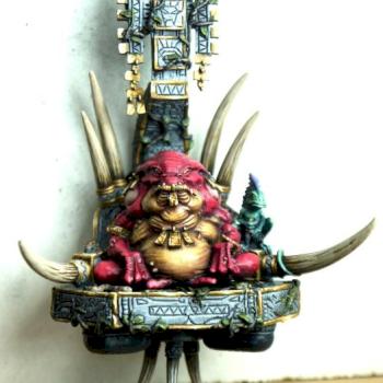 slann on throne by german paintress