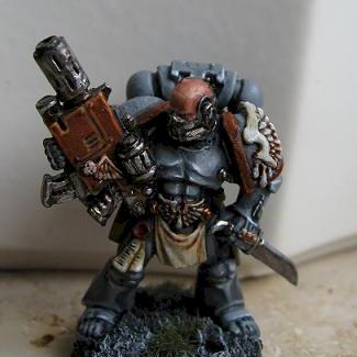 Emperors Fist Veteran Space Marine by fraggL