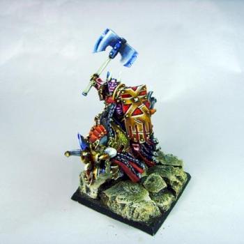 Warhammer Khrone Chaos Lord on Daemon Steed by miss painting