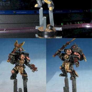 Space Marine Chaplain with Jump Pack by Liuzheng