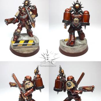 Blood Ravens - Lieutenant with chain sword and jump pack by Kova