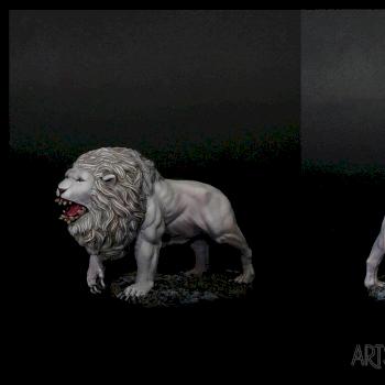 White lion by NessaHillArt