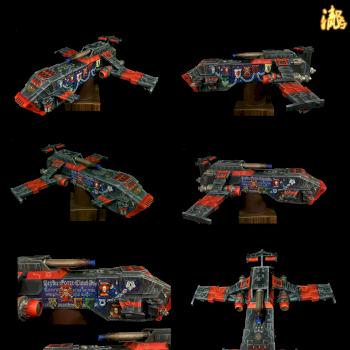 space marine death watch Thunderhawk Gunship by breezezhu90