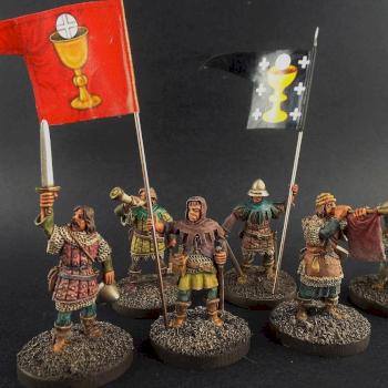 28mm Kingmaker Hussite's ~ Command. Further Play/Testing Scale 75 Muted Colours, by avalonindustries2040