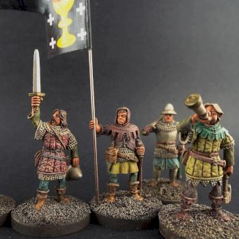 28mm Kingmaker Hussite's ~ Command. Further Play/Testing Scale 75 Muted Colours, by avalonindustries2040