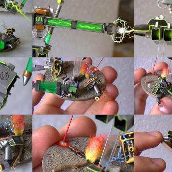 Necron Destroyer (paper-diorama) by pesadilla