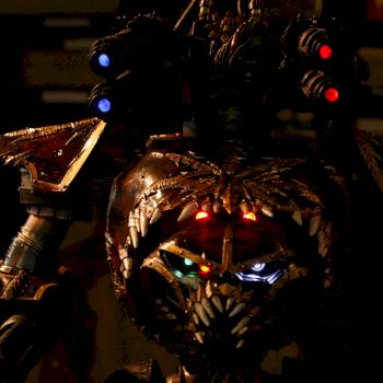 Death Walks the Battlefield-Chaos Reaver Titan - LED's Lit  Work in progress by Tinman397