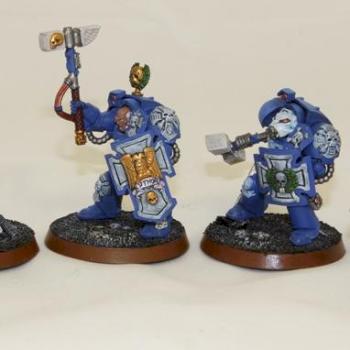 Ultramarine Assault Terminators with Thunder Hammers and Storm Shields by BigGeorge