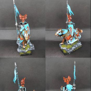Warhammer Bretonnian Champion Knight of Red Dragon by tinman755