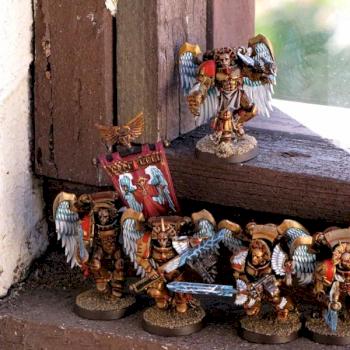 Blood Angels, thier elite squad...The Sanguinary Guard by Captain_Chronos