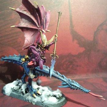 Slaanesh lord on steed of slaanesh by wtnind