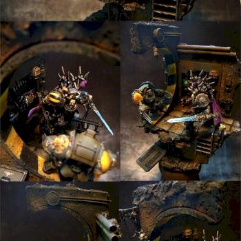 Space wolf vs Iron Warrior by Tryzna