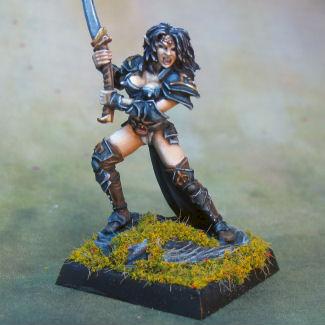 Female elf fighter warrior by Theminiaturepainter