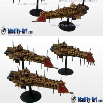 Battlefleet Gothic Imperial Cruisers by MadFlyArtStudio