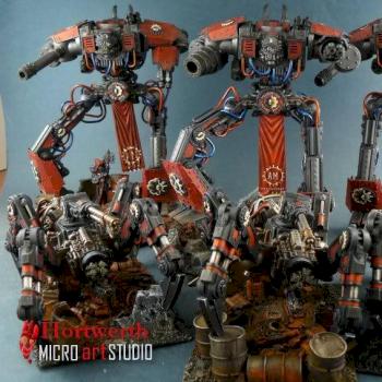 Adeptus Mechanicus Battleknights and Hellstalkers by Hortwerth