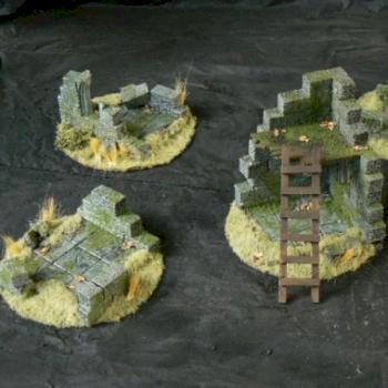 4 Pc, Set Gothic Terrain/2 Story Structure by battlescenerylady