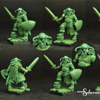 Viking greenstuff oryginal sculpture 28mm / 30mm by Scibor