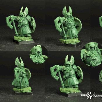 Dwarf greenstuff oryginal sculpture 28mm by Scibor