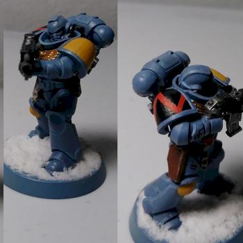 First Mini, Dark Imperium Primaris Intercessor Space Wolf by Thyrr