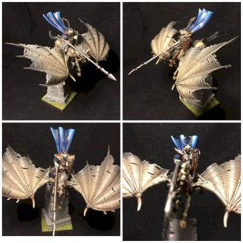 Dread elf on pegasus by Flo-