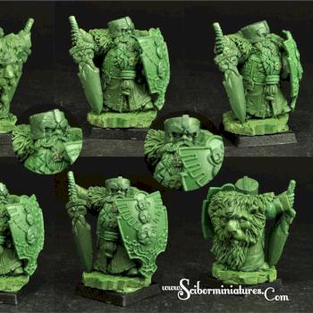 Dwarf greenstuff oryginal sculpture 28mm by Scibor