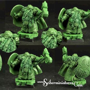 Dwarf greenstuff oryginal sculpture 28mm by Scibor