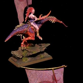 Chaos Daemons Herald of Slaanesh on Steed with Battle Standard Bearer by slawek