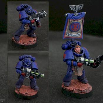 Crimson Fists Tactical Marines x 3 by War and Paint