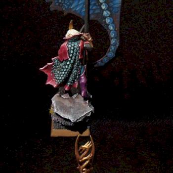 Dark Elf Black Ark Corsairs with Batle Standard Bearer by slawek