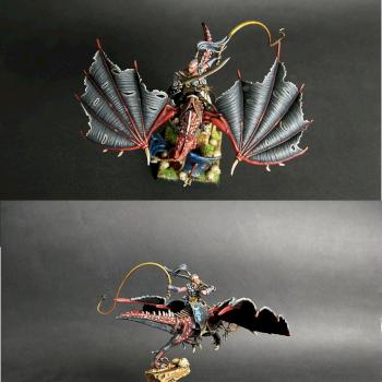 Dark Elves HERO on DARK PEGASUS by siny lemur