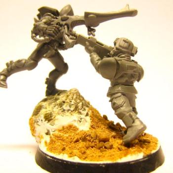 cadian vs eldar gaurdian (unpainted) by bardh