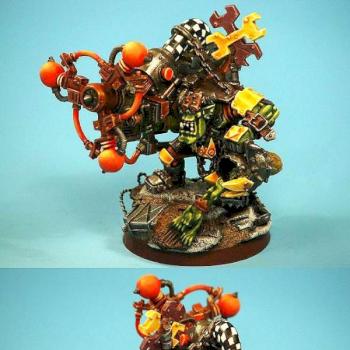 Ork big mek with shokk attack gun by a vince