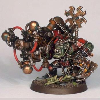 Ork Mek with Shokk Attack Gun :-) by Mudski