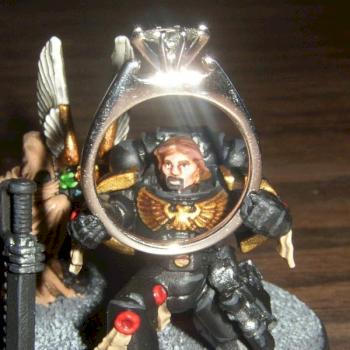 Games Workshop WH40K Converted Space Marine Ring Bearer by Middle Pillar Path