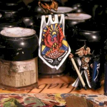 High Elf bannercarrier WIP by Gilrael