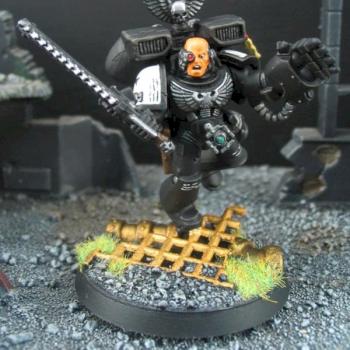 Games Workshop WH40K Black Templar Assault Marine by Middle Pillar Path