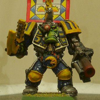 Bad Moon Ork Warlord In Power Armour by gork