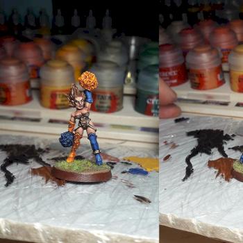 Dark elf cheerleader - GW by AloneInTheDark