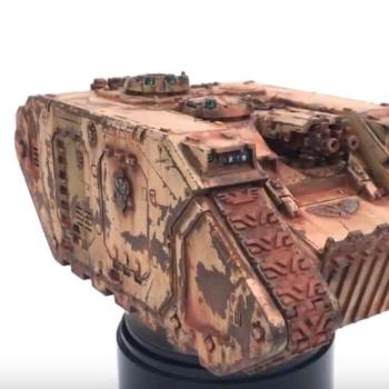 Warhammer 40K Death Guard Themed Tank by TalkWargaming