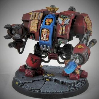 Blood Angels Librarian Dreadnought by csulli13