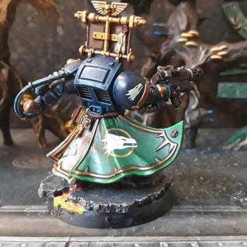 Salamander librarian in terminator armor rear by Dugefreshness