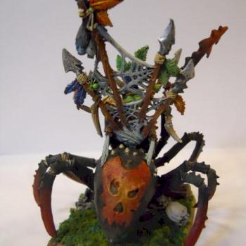 Goblin Big Boss on Gigantic Spider by hazelanne