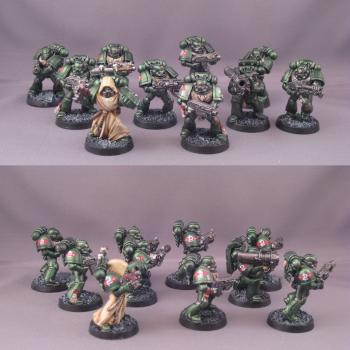 Warhammer 40K Dark Angels Squad by ivellos