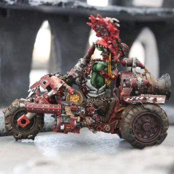 40k Ork Warboss w/ warbike by Madwars