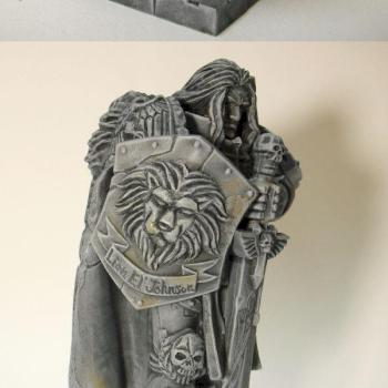 Statue of the Primarch of the Dark Angels Lion El'Jonson by mutchee