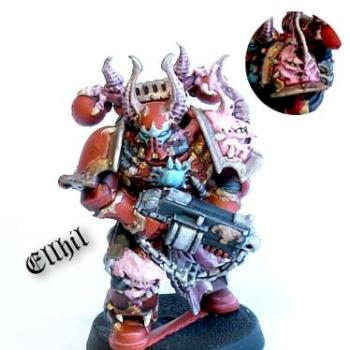 Chaos space marine, chosen of Khorne by Ellhil